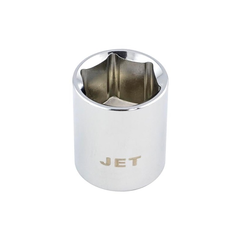 JET 671512-3/8-Inch Drive, 12mm, Regular, 6 Point, Metric Chrome Socket