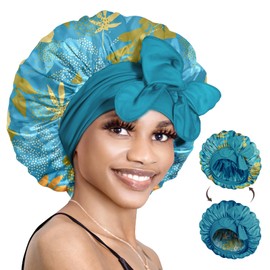 BONNET QUEEN Silk Bonnet for Sleeping Women Reversible Double Layer Satin Bonnet Hair Bonnet Night Sleep Cap for Curly Hair