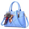 SMALLBLUER Bolsos de piel sintética suave para mujer, con asa