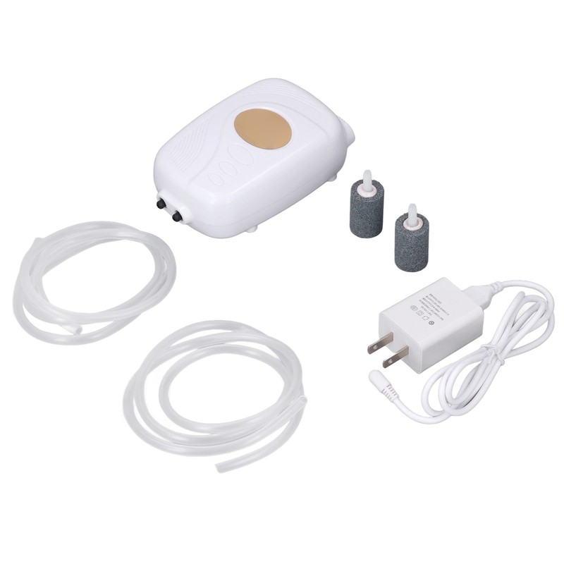 Aquarium Air Pump Double Outlet Design 1W Strong Durable High