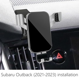 LUNQIN Car Phone Holder for Subaru Outback 2021 2022 2023 2024 2025 Auto Interior Accessories Best Cell Phones Mount Cellphone Mobile Cradle Charging Navigation Bracket Air Vent Screen Stand Accessory