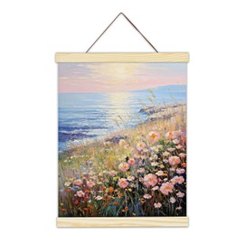 AiQInu A3 Magnetic Poster Strip, 30 cm, Magnetic Poster Rail, Wooden Poster Hanger, Pine Wood Magnetic Frame, Poster Strips, Picture Hanger, Picture Frame