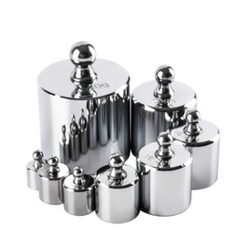 HORIZON 8 PCS 1000g Calibration Weight Set (10g, 20g,20g,50g,100g,100g,200g,500g) with Storage Case and Tweezers for Digital Scale Balance Science Lab Educational Weights