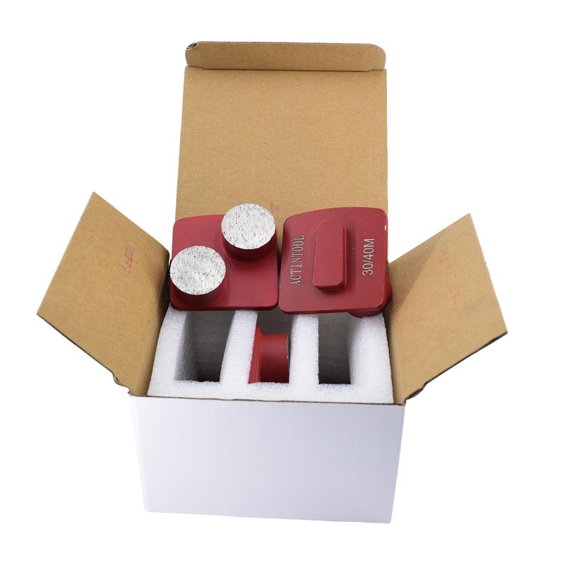 ACTINTOOL Two 12.5mm Thick Button Segment Floor Grinding Disc for