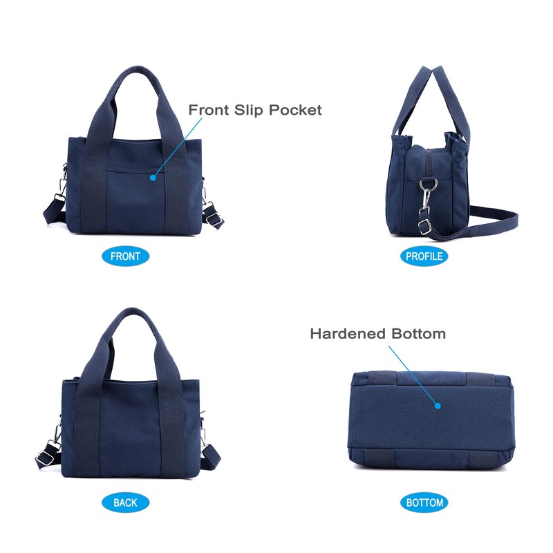 DOURR - Bolsos de lona con asa superior para mujer,