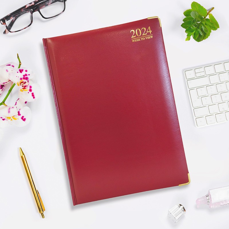 G4GADGET G4 2024 A5 Week to View Hardback 70gsm Paper