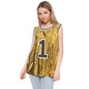 Anna-Kaci Sparkle Glitter Hip Hop T-Shirt Top Tunic Basketball Sequins