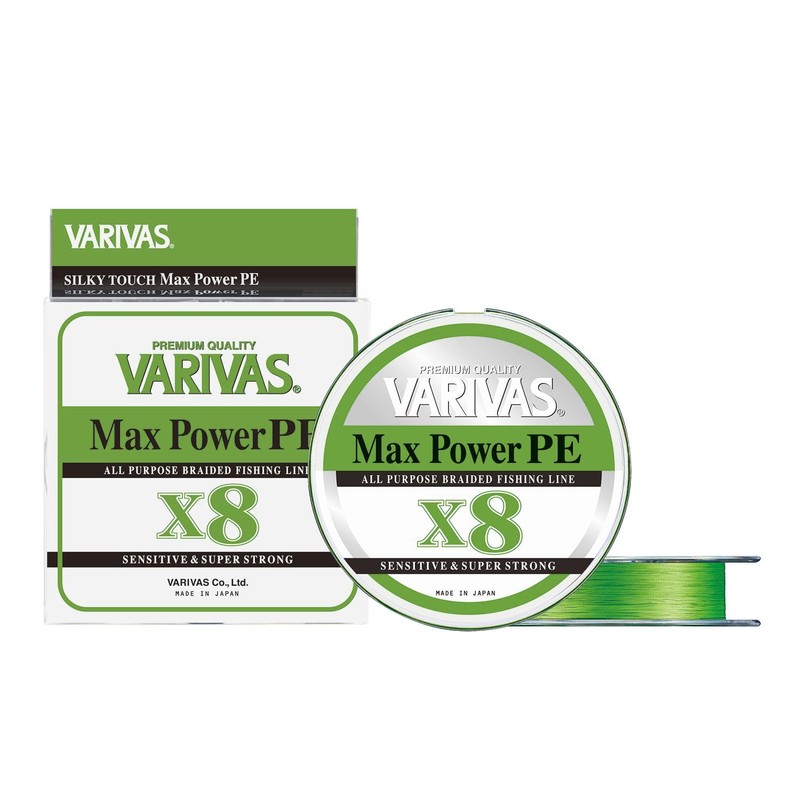 VARIVAS Line Max Power PE X8, Lime Green, 688.4 ft