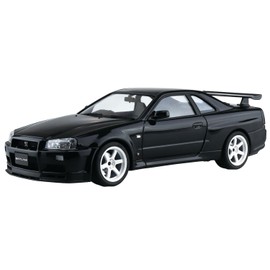 Aoshima 1/24 The ☆ Model Car Series SP08 Nissan BNR34 Skyline GT-R V-SPECII '02 Custom Wheel, Plastic Model