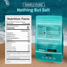Birdee Baja Mineral Sea Salt – 2kg (Pack of 2), Abundant with Essential Minerals, Salt Fine Grind, Unrefined, Low Sodium, Solar-Dried, Hand-Harvested, Perfect for Refills and Bulk