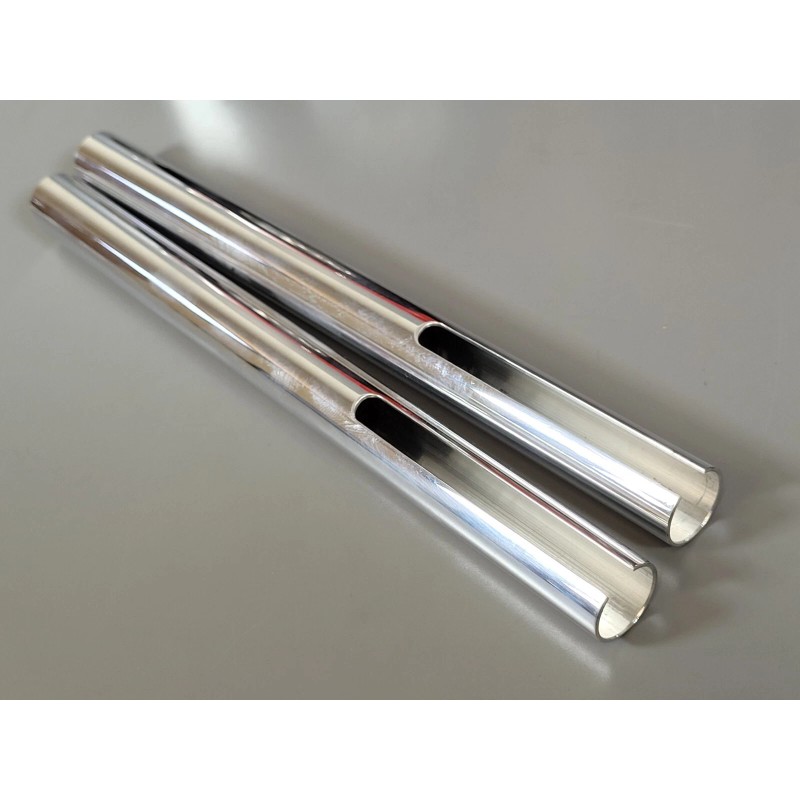 JP Garage New Aluminum Pair 21.5cm Long Exhaust Pipe Stack