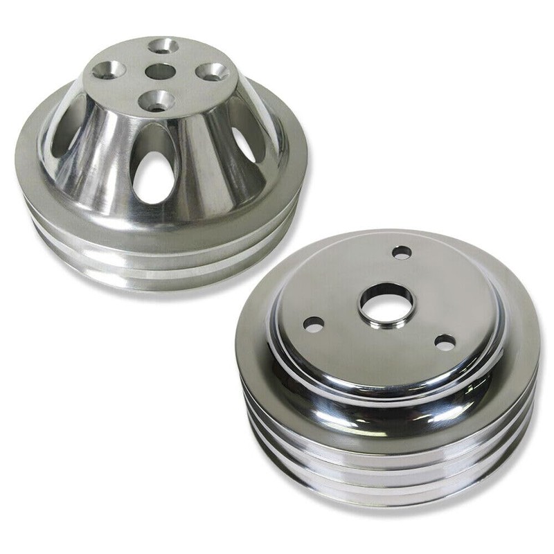 Tiny Force Chrome Polished Aluminum 2 Groove Upper Water Pump