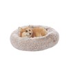 Bedfolks Calming Donut Dog Bed - 30" Round Plush for