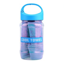 Cooling Towel, Ice Towel for Neck Soft Breathable Towel Microfiber Cool Towel Ice Towel for Fitness Guys Microfiber Towel Stay Cool (Blue)