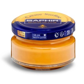 SAPHIR Creme Surfine Pommadier Shoe Polish - Beeswax Cream for Leather Products - Caramel