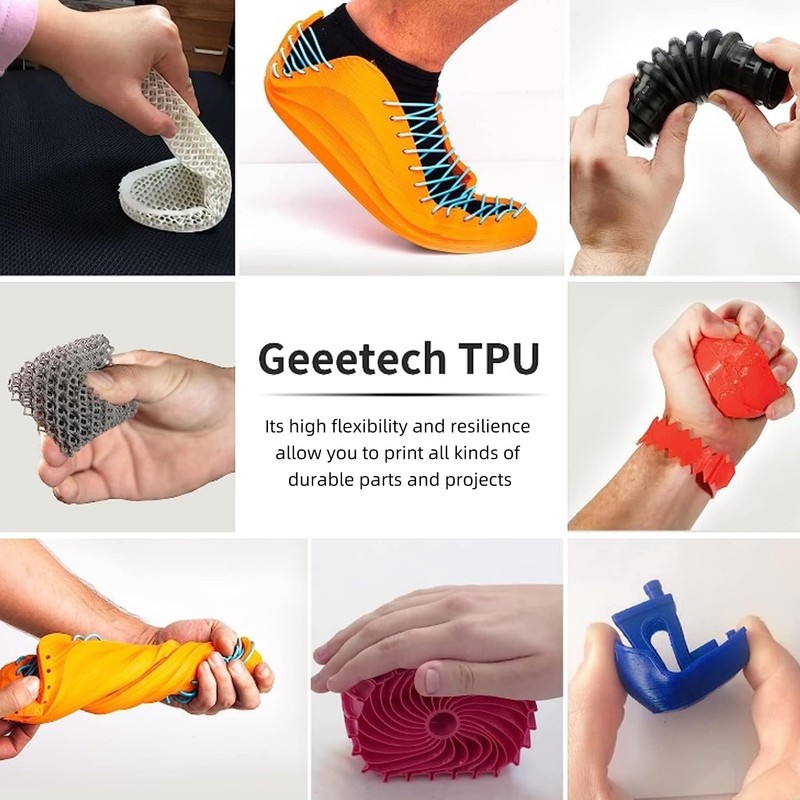 Geeetech TPU Filament 1.75mm, 1KG (2.2lbs) Spool – 95A Flexible
