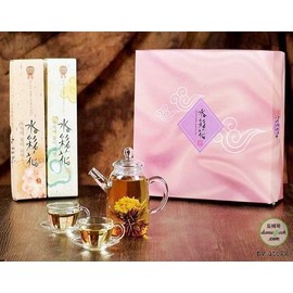 Blooming Green Tea Teaset Gift for Parents' Day, Teacher's Day & Special Occasions Watercolor No. 1