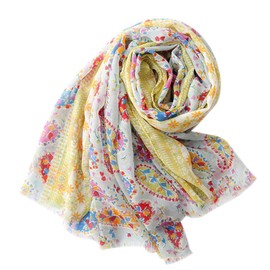 FAIRYGATE Yellow Scarf Scarfs for Women Sale Spring Winter Summer Flower Large Shawl Wrap Ladies Scarves Lightweight Clearance Shawl Shawls for Weddings 14233