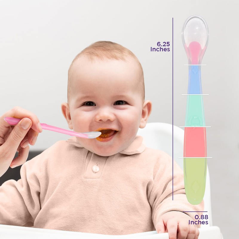 Best Baby Spoons First Stage 4 Months, Soft Food Grade