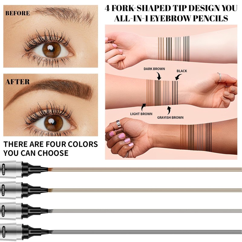 Waterproof Microblading Eyebrow Pen - 2 in 1 2024 New