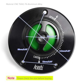 Areyourshop 8 KEYLESS Fuel Gas Tank Cap for Kawasaki ER-6F ER-6N Ninja 650 2009+, GTR 1400 2010+, Ninja 1000 ZX-10R 2008+, Ninja 600 ZX-6R 2009+, VERSYS 1000 ABS 2012-2018