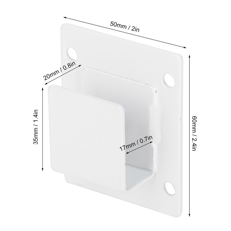 5pcs Wall Shelf Tube Holder Stainless Steel Bar Mount Bracket