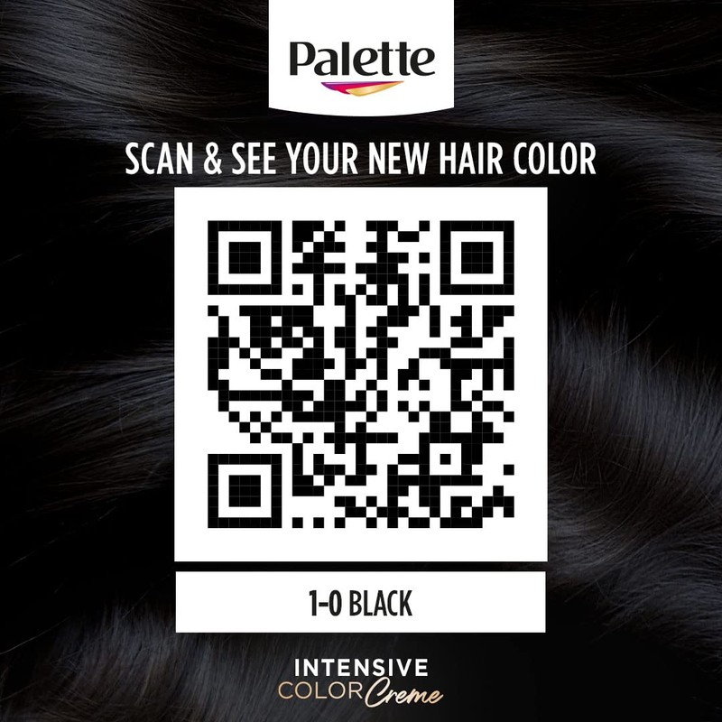 Schwarzkopf Palette Intensive Permanent Colour Cream Hair Colour 1-0 Black