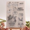 WooYangFun Happy Easter in Our Thought Duck Bunny Clear Stamp