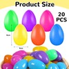 Yamobi Pack of 20 Plastic Eggs for Filling, 6 Colourful