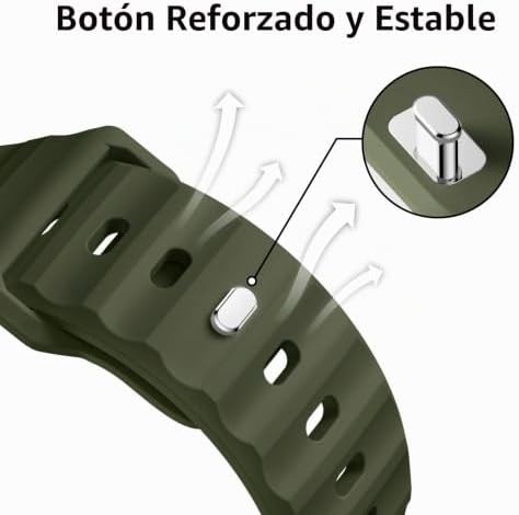 Suitisbest Compatibles con Apple Watch Correa de 49mm 45mm 44mm 42mm para Hombres, Pulseras de Silicona Suave Impermeable Correa de Repuesto para