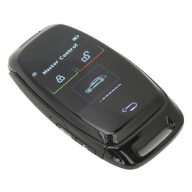 Smart LCD Key, Key Change Label Display Auto Remote Starter Key 5.0 Connectivity Multilingual Touchscreen (Black)
