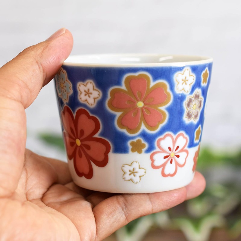 Sobachoko Stylish Tableware, Kutani Ware, Soba Inokuchi, Cherry Blossom Pattern,