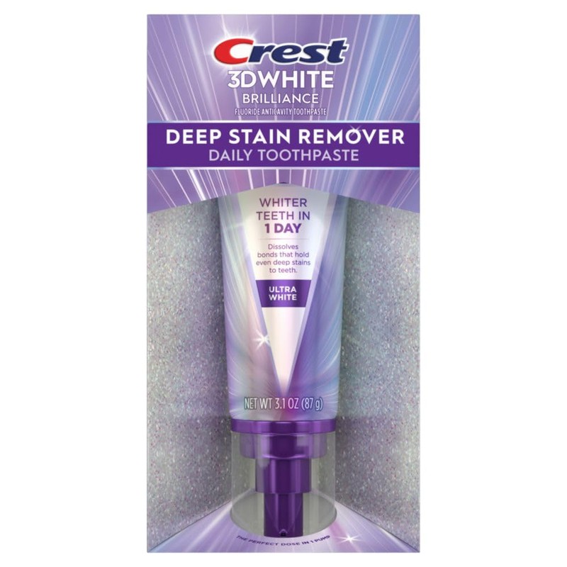 Crest 3DWhite Brilliance Deep Stain Remover Ultra White Toothpaste -