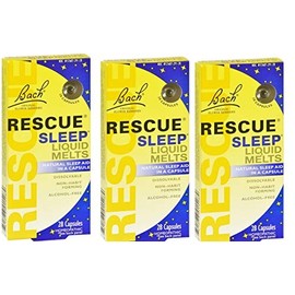 Bach Rescue Sleep Liquid Melts, Dissolvable Capsules 28 ea ( Pack of 3 )