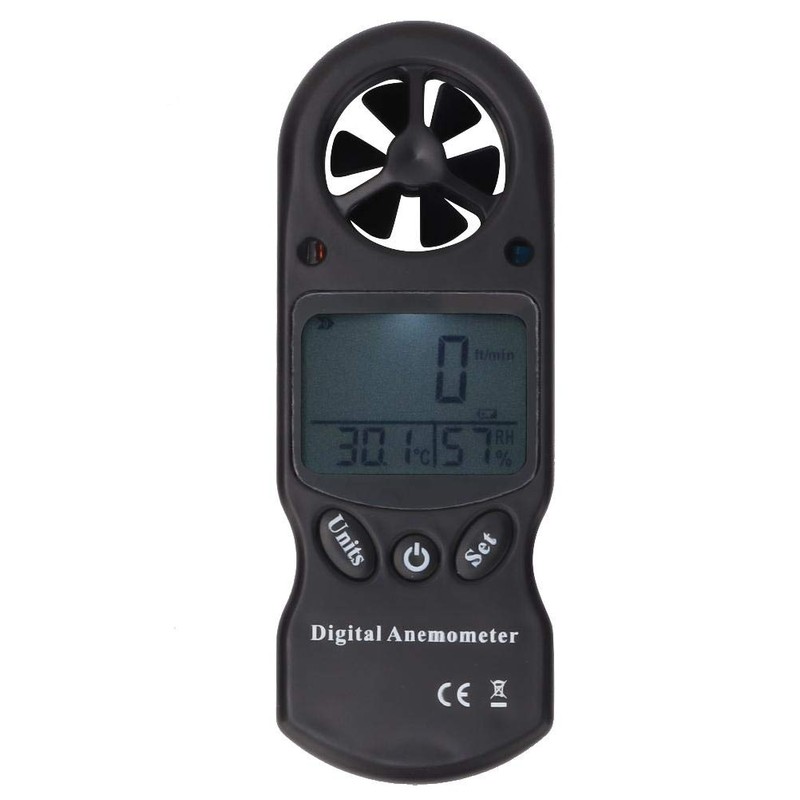 Oumefar 3-in-1 Mini Handheld Multifunction Digital Thermometer Hygrometer Anemometer Wind