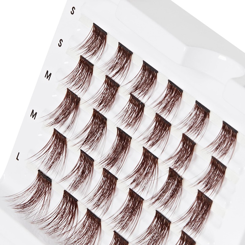 FALSCARA False Eyelashes Eyelash Extension Set, Brown Mocha, Natural Volume