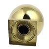 sourcingmap 80mmx80mm Ball Top Cap 201 Stainless Steel Gold Tone