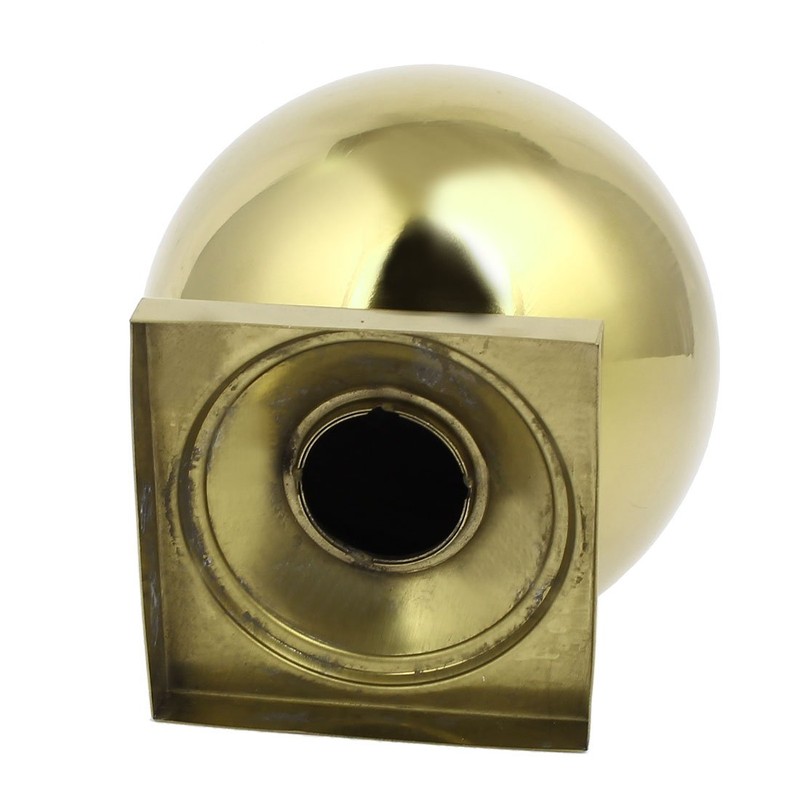sourcingmap 80mmx80mm Ball Top Cap 201 Stainless Steel Gold Tone