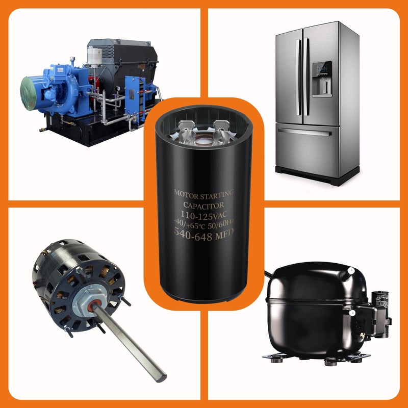540-648 uf/MFD 110-125V VAC 50/60 Hz AC Electric Round Start