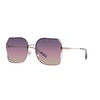 Coach HC7150D Sunglasses, Shiny Rose Gold/Purple Pink Peach Gradient, 60