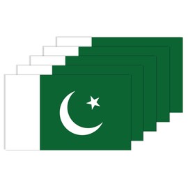 Pakistan Flag Sticker,5PCS Pakistani Decal Decoration,Waterproof Decor for Laptop Window Car Suitcase