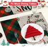 LPAMABA Set of 6 Linen Christmas Placemats, 43 x 32