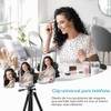 Soporte universal para telfono celular, soporte ajustable para trpode, adaptador