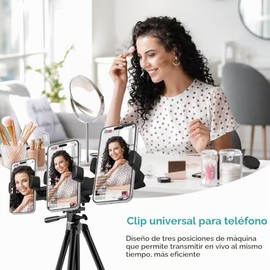 Soporte universal para telfono celular, soporte ajustable para trpode, adaptador de montaje de trpode para telfono celular, giratorio 360, se adapta  
