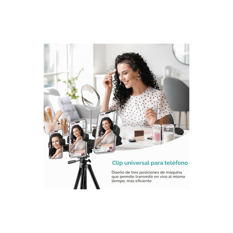 Soporte universal para telfono celular, soporte ajustable para trpode, adaptador
