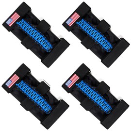 BESTAOO - 4 asas de agarre para Jeep Wrangler CJ YJ TJ JK JL & Gladiator JT 1955-2022, alta calidad Paracord, hebilla metálica mejorada (azul)