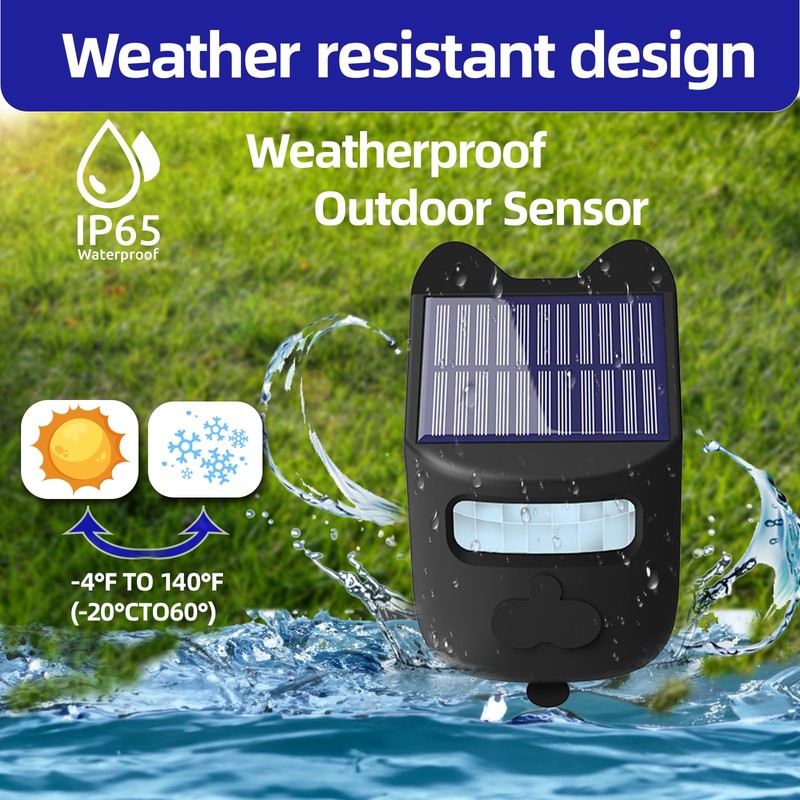 Solar Driveway Alarms Wireless Outside Weatherproof Motion Detector & Sensor