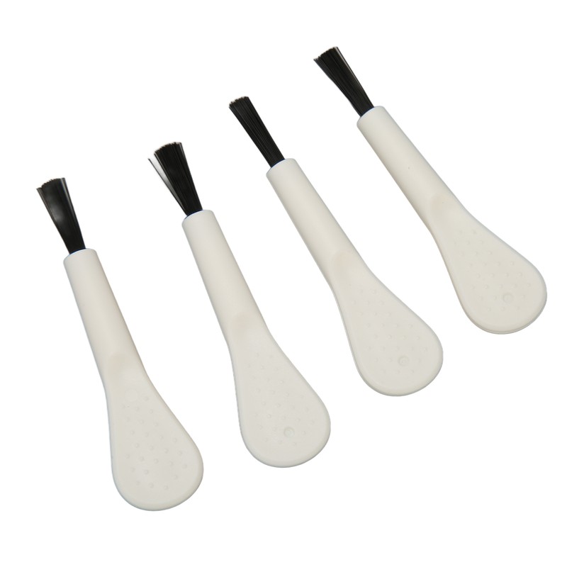 20pcs White Handle Black Hair Sound Aid Cleaning Brush Professional
