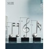 Amoy-Art 3 x Decorative Sculptures Music Note Figures Treble Clef
