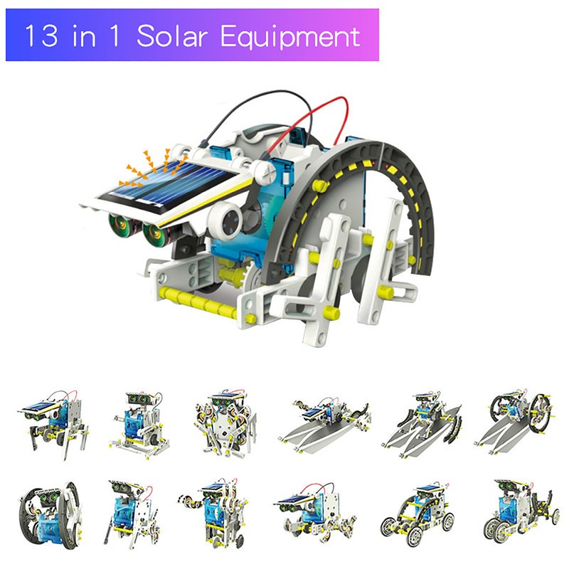 Solar Robot Toy 13 in 1 Sturdy Plastic Hand Eye